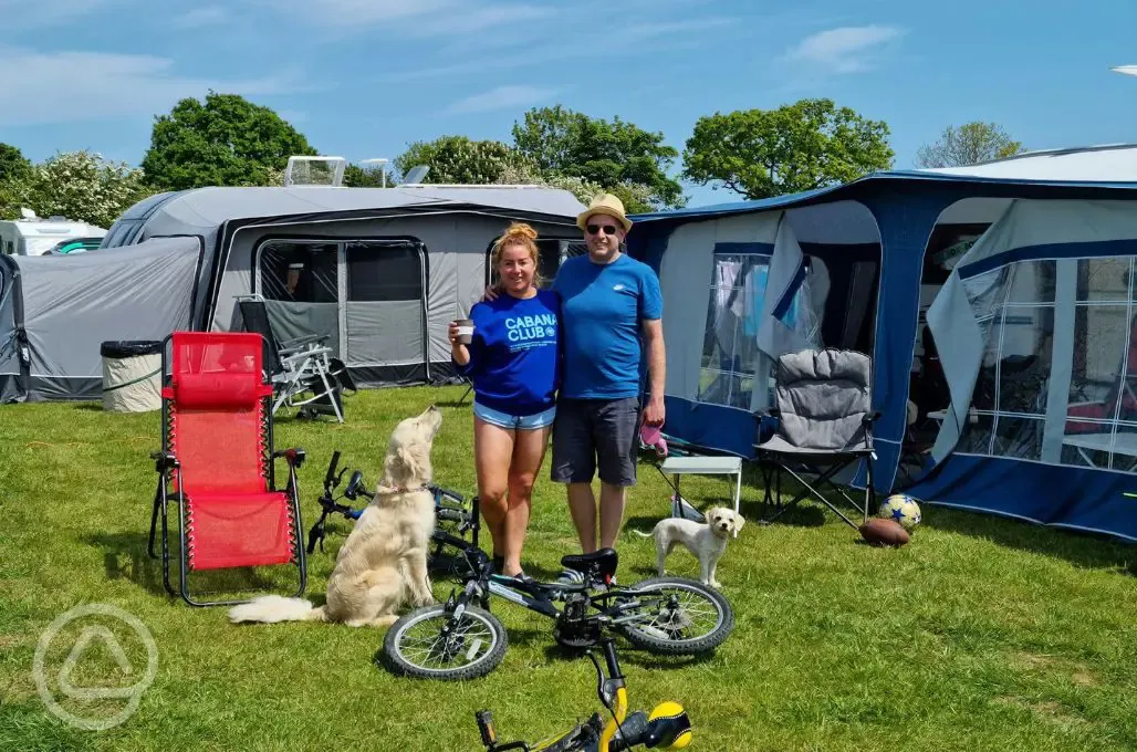 Non electric grass pitches for tents