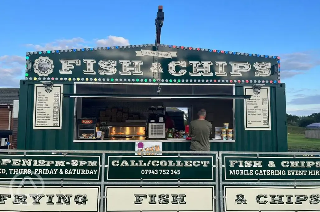 Fish and chip food van onsite
