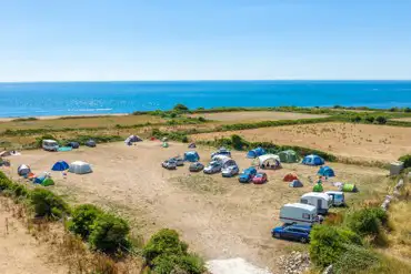 Aerial of the site by the sea