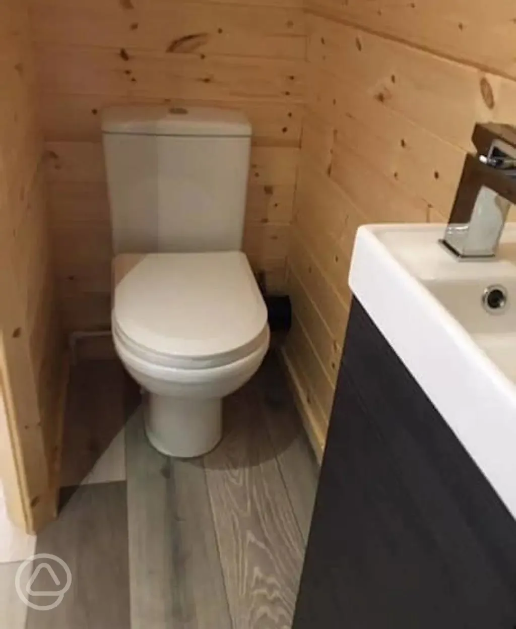 Toilet in the glamping pods