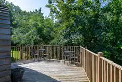 Llys y Llwynogod large deck with outdoor seating