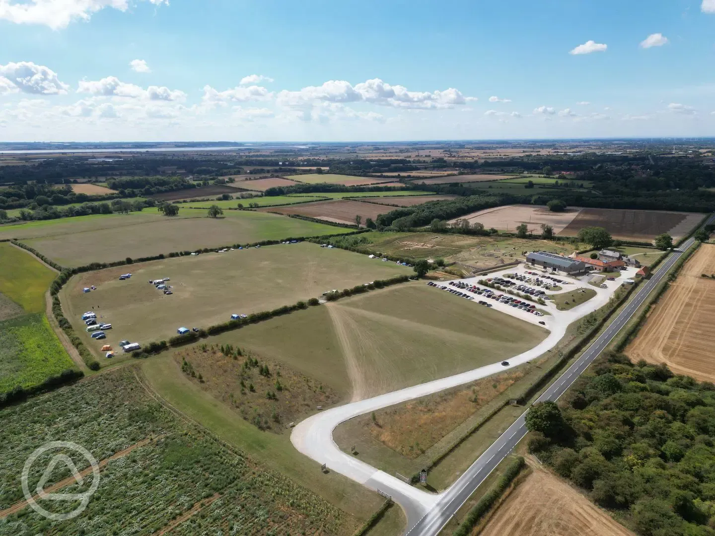 Aerial of the camping field