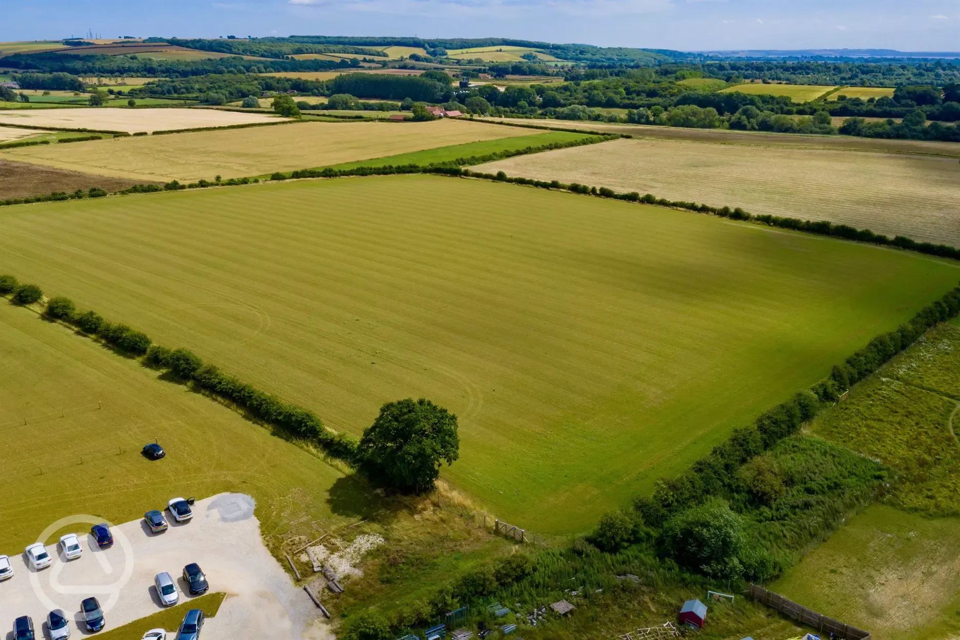 Aerial of the camping field