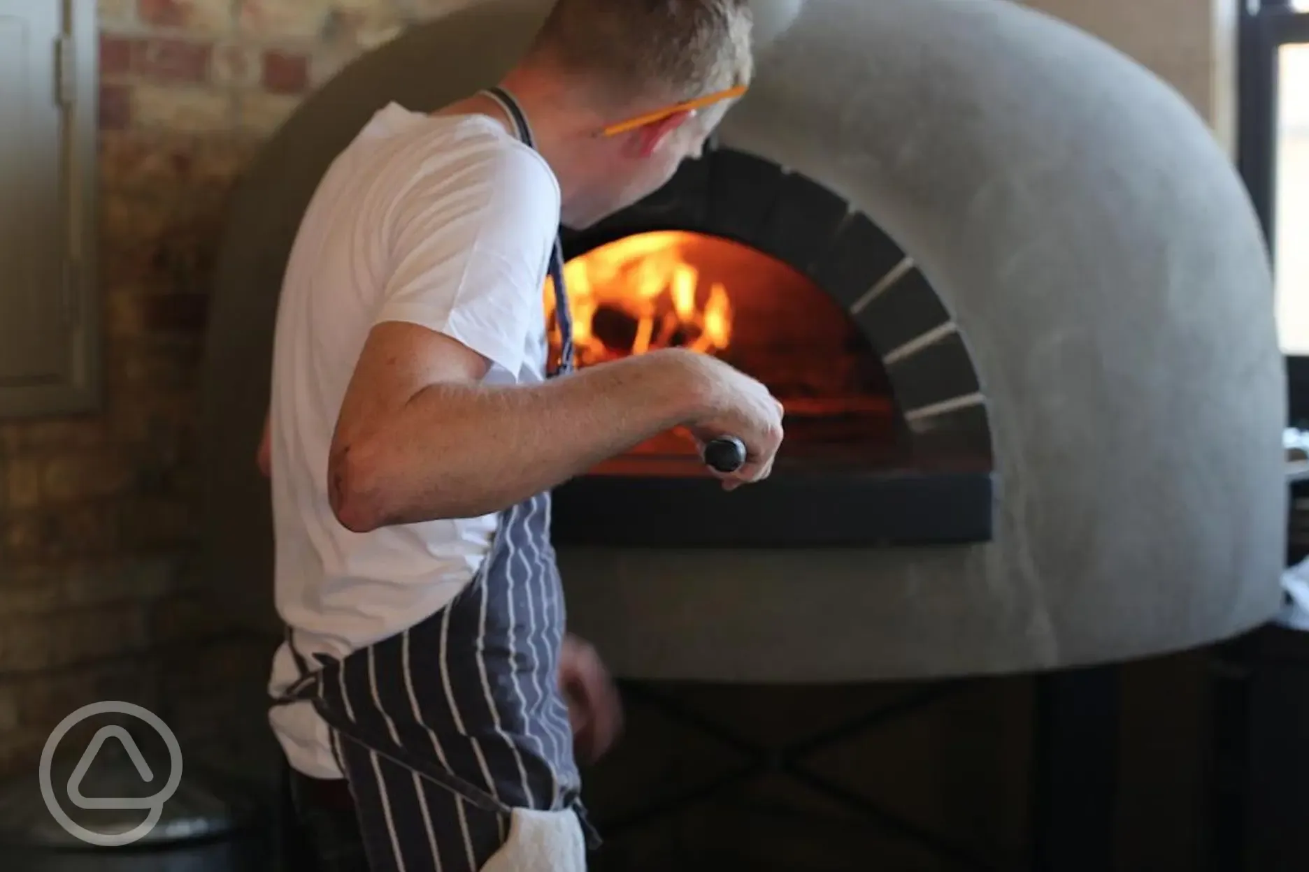 Traditional wood fired pizzas