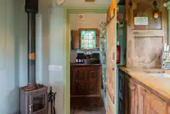 Shanti shepherd's hut interior