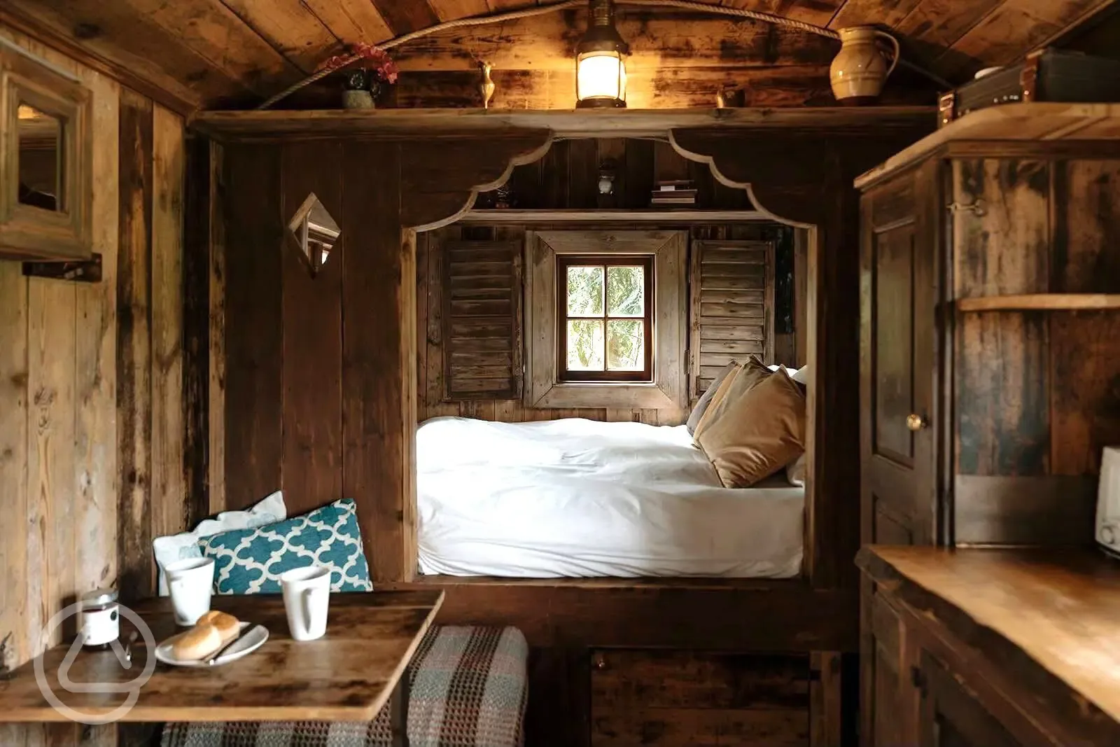 Cowboy shepherd's hut interior