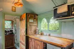 Shanti shepherd's hut interior 