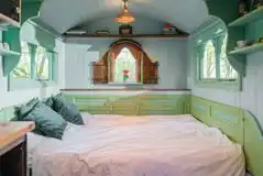 Shanti shepherd's hut interior 