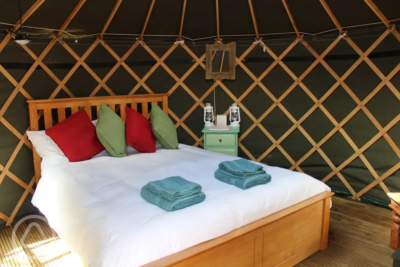 Yurt double bed