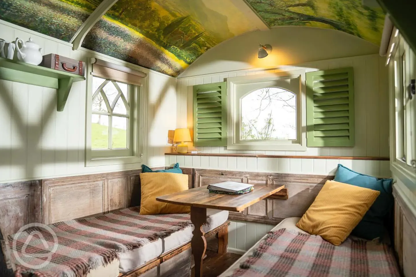 Nadine shepherd's hut interior 
