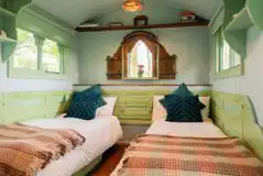 Shanti shepherd's hut interior 
