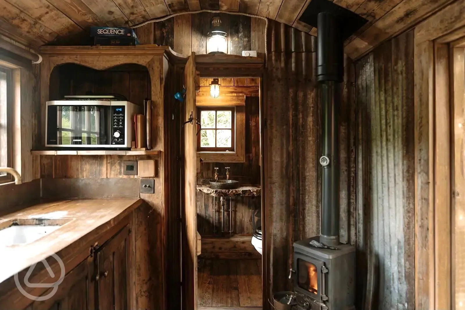 Cowboy shepherd's hut interior