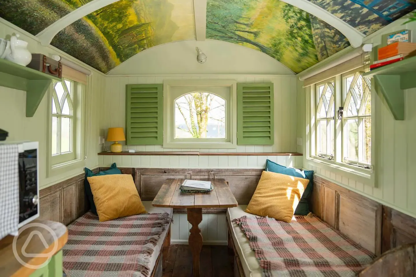 Nadine shepherd's hut interior