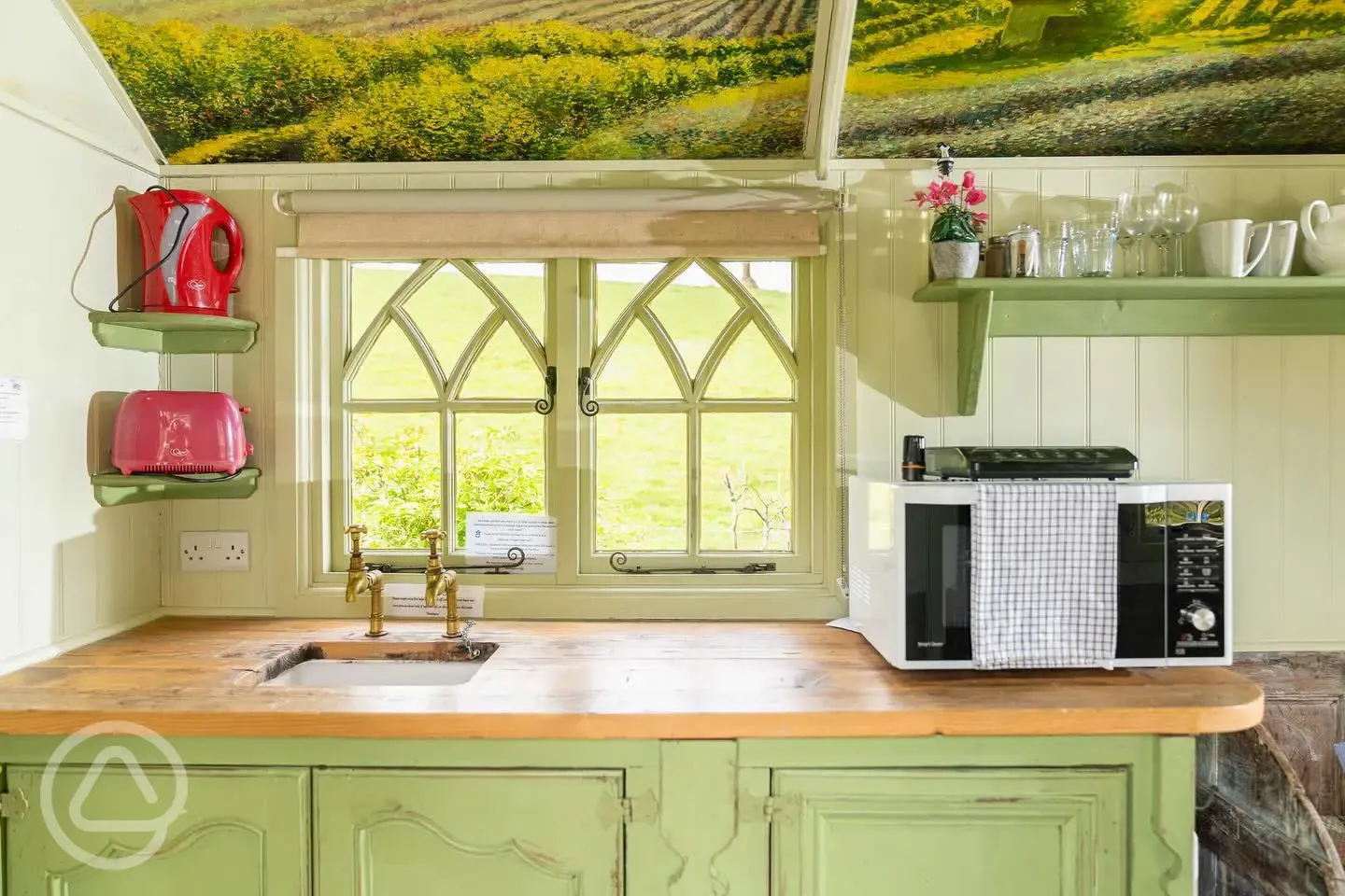 Nadine shepherd's hut interior
