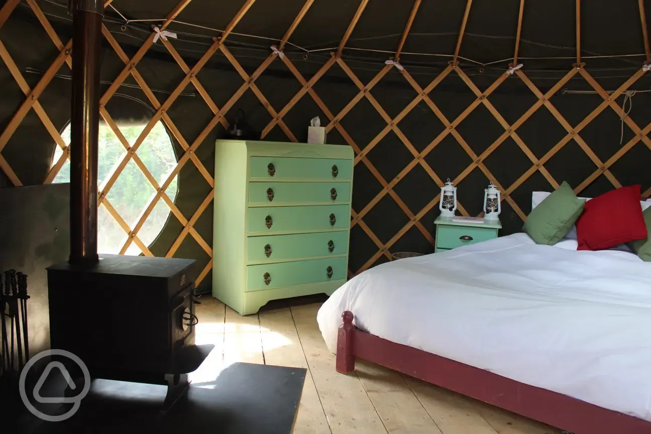 Yurt double bed