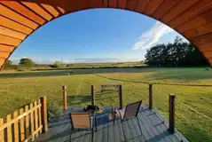 View from the ensuite glamping pods