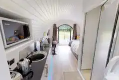 Ensuite glamping pod interior