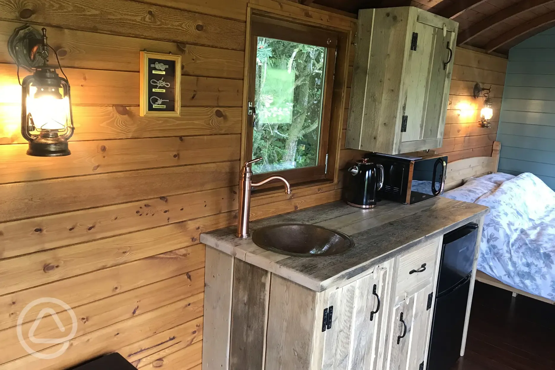 Shepherds hut interior