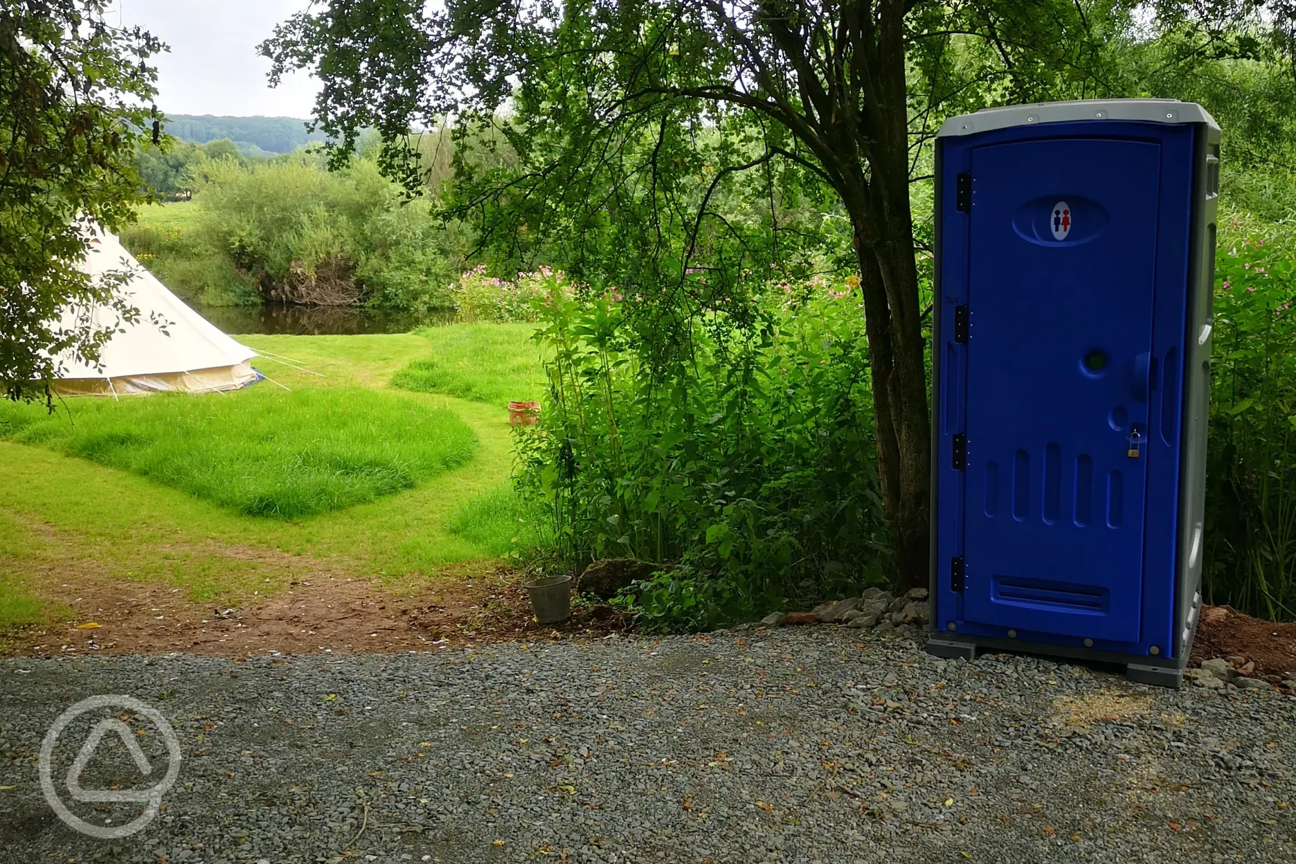 Private portable toilets for the glamping units