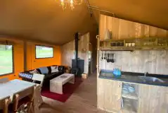 Safari tent interior