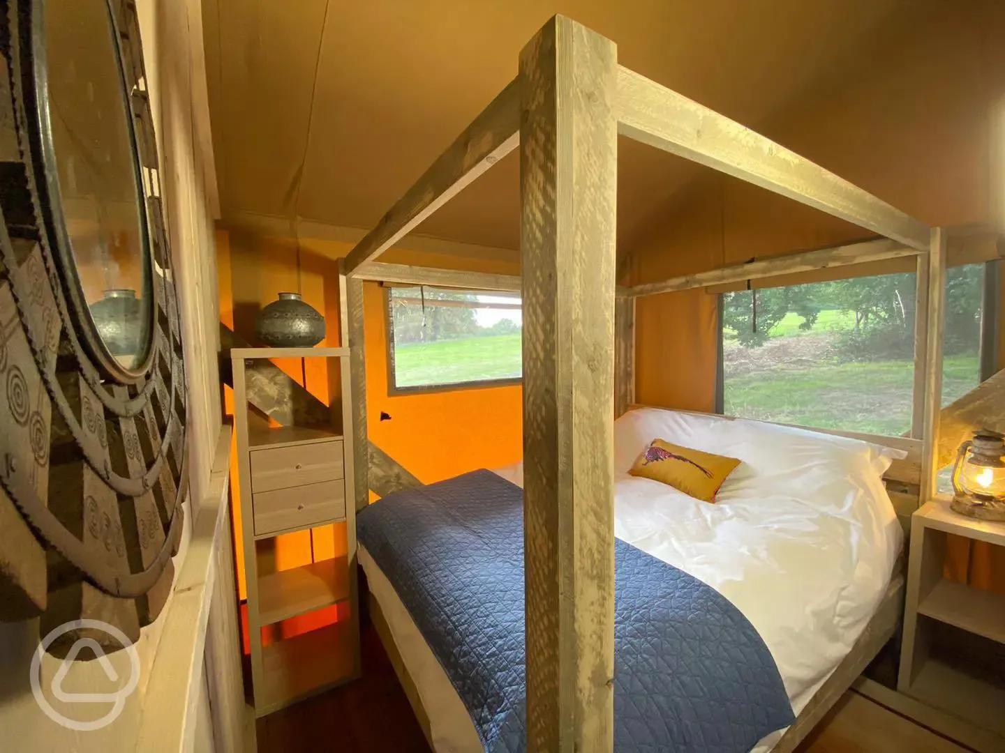 Safari tent bedroom