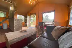 Safari tent interior