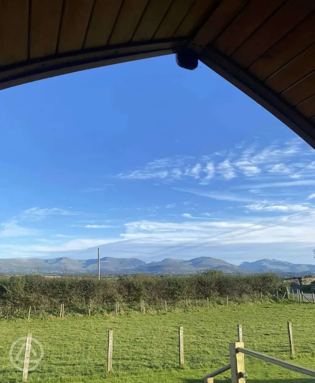 View from the ensuite glamping pods