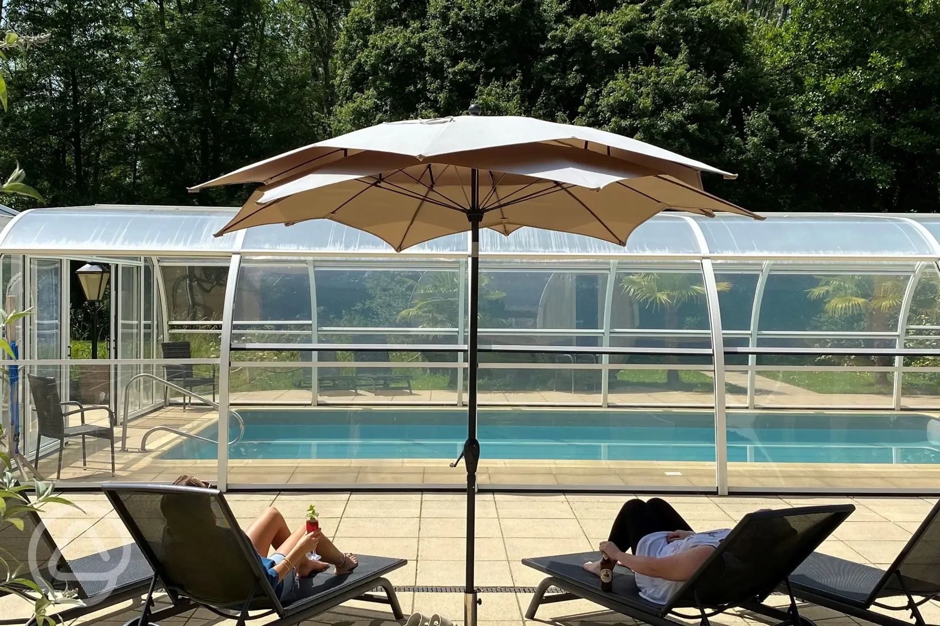 Covered swimming pool
