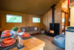 Maple safari tent interior