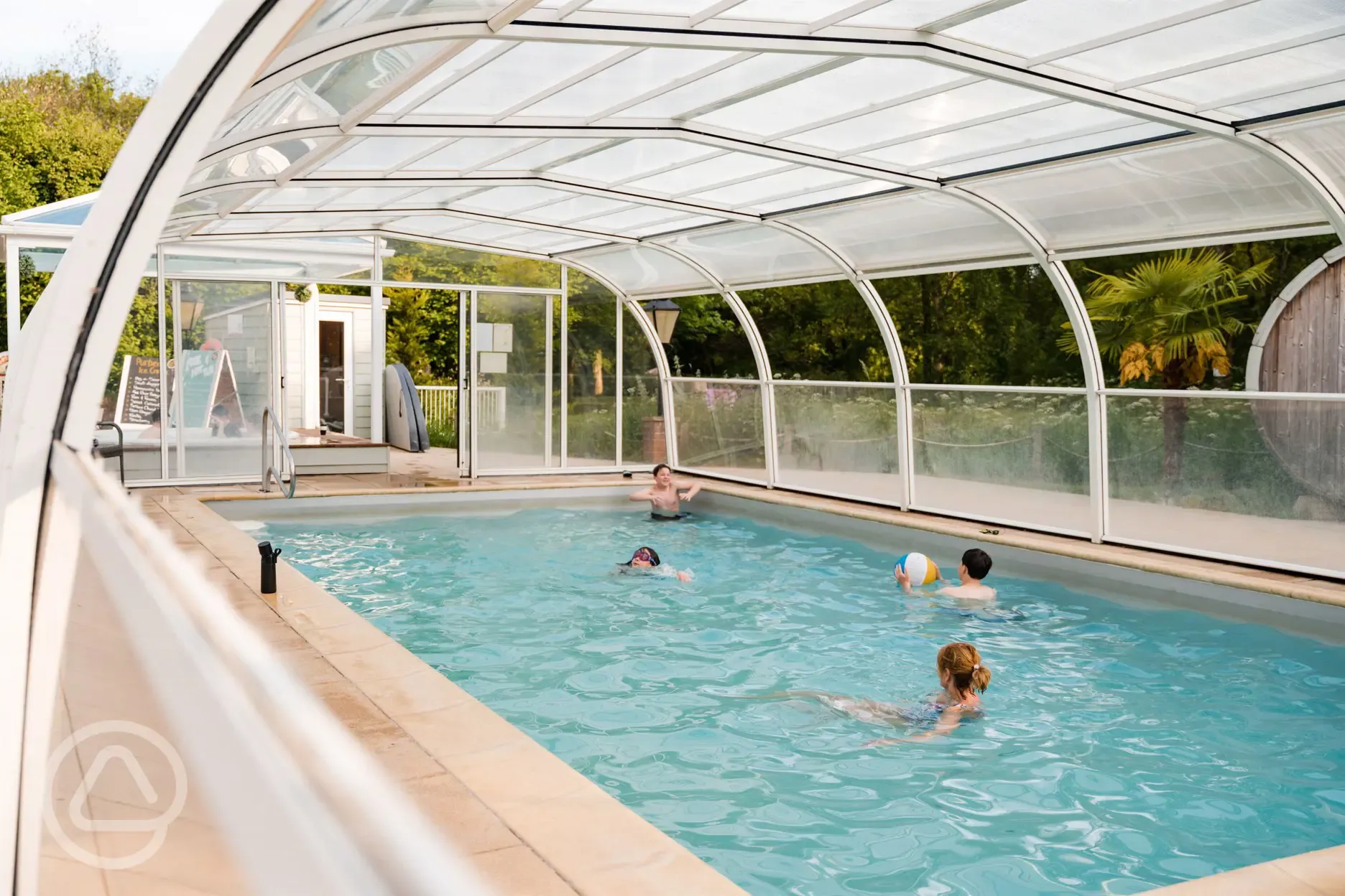 Covered swimming pool
