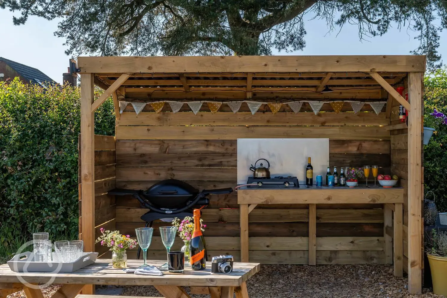 Private outdoor kitchen areas