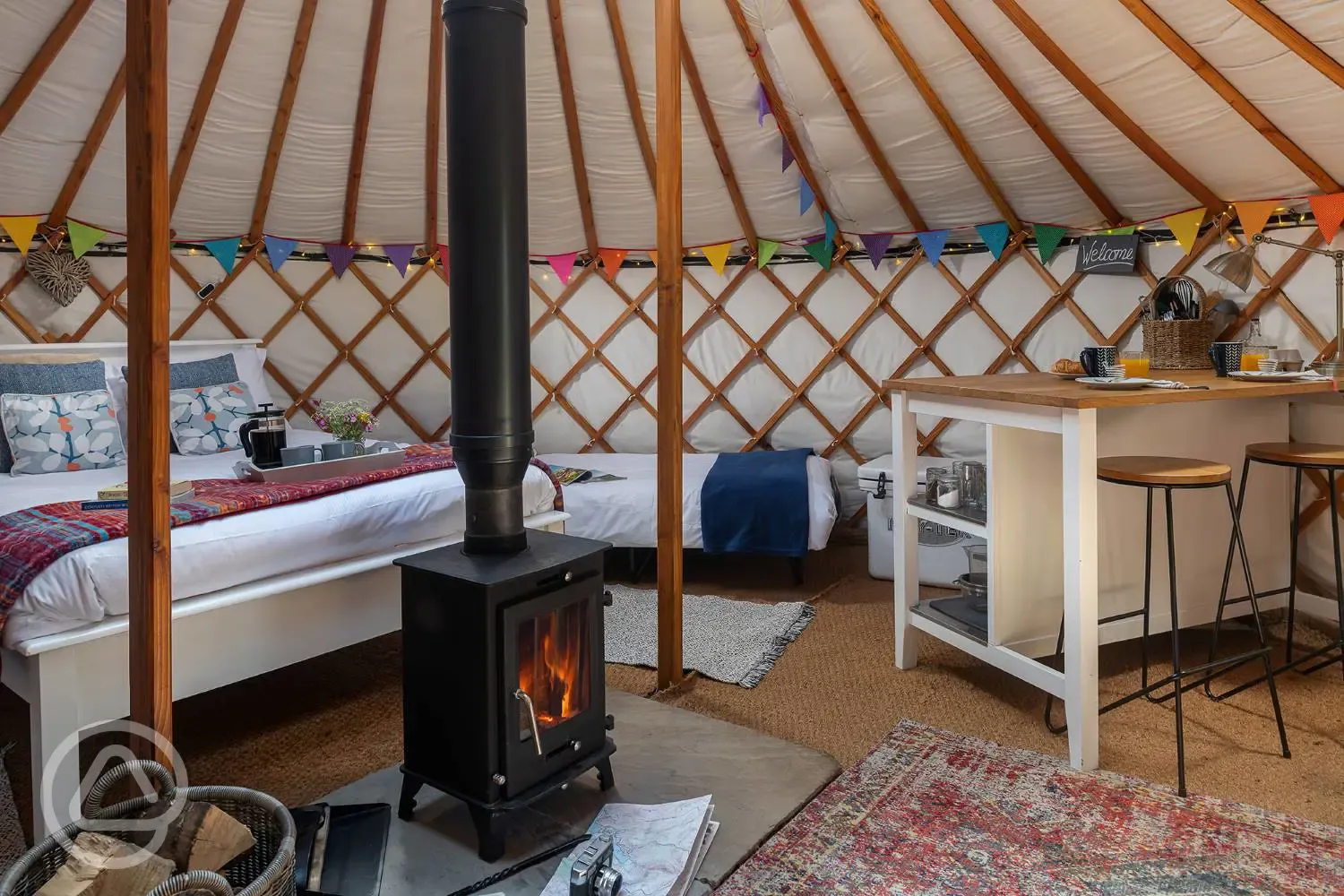 Yurt interior