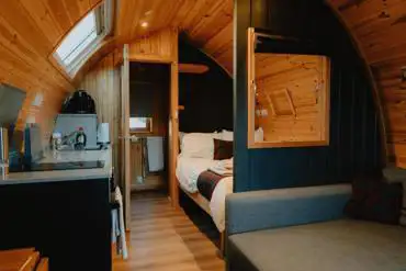 Glamping pod interior