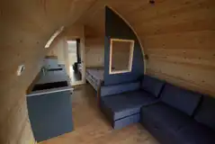 Glamping pod interior