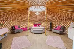 Luxury insulated yurt (sleeps 2-6) interior 