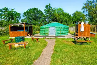 Taittinger luxury insulated yurt at Glamp and Tipple