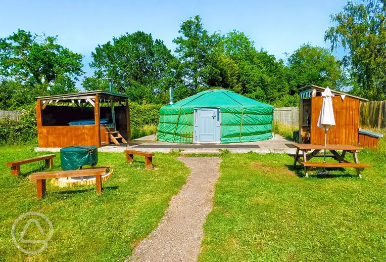 Taittinger luxury insulated yurt at Glamp and Tipple