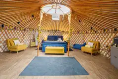 Luxury insulated yurt (sleeps 2-6) interior 