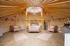 Luxury insulated yurt (sleeps 2-6) interior 