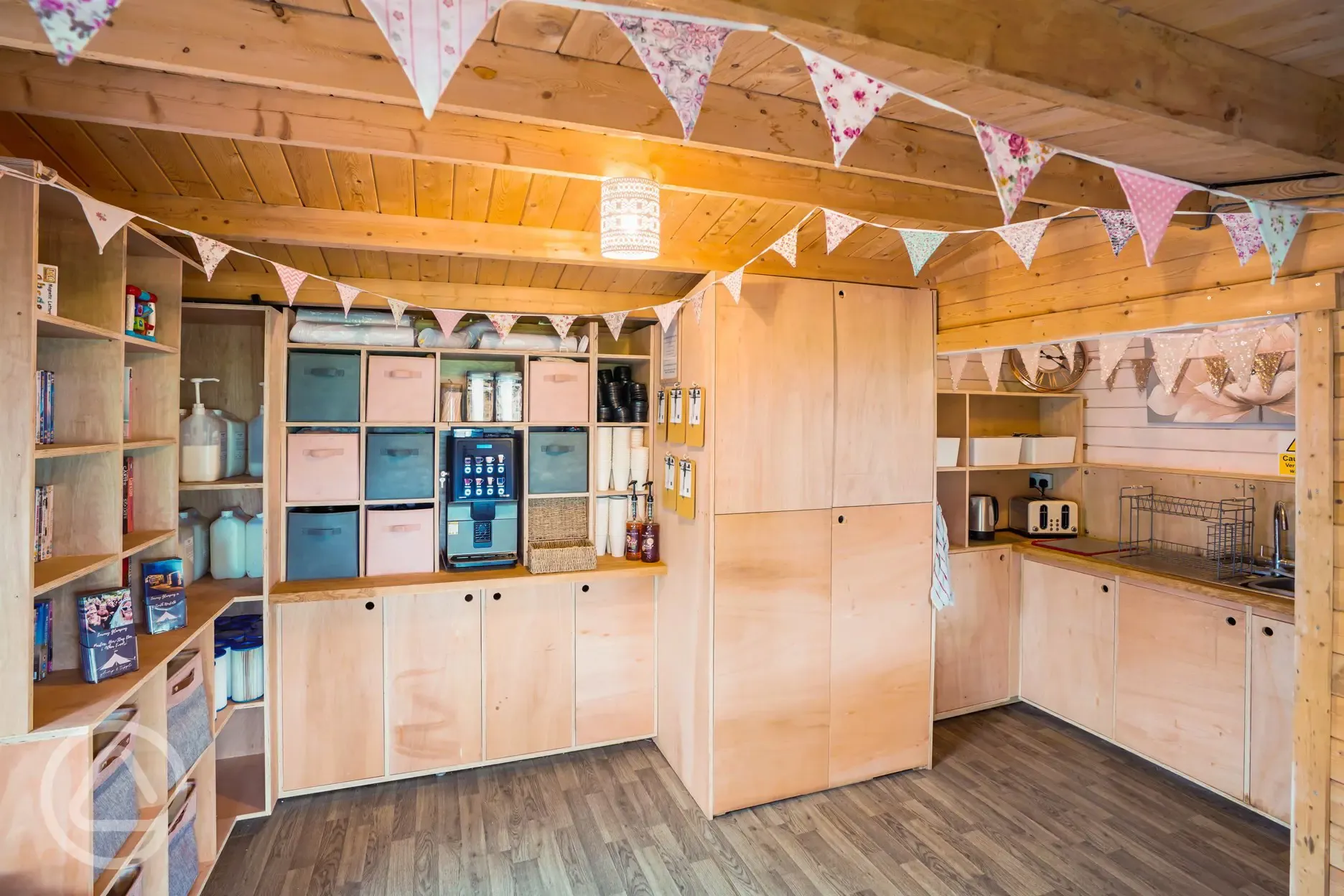 Communal coffee and washing up area 