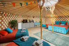 Luxury insulated yurt (sleeps 2-8) interior 