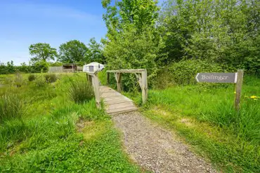 Bridge to the luxury insulated yurts