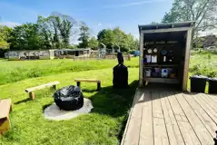 Private kitchen and fire pit area