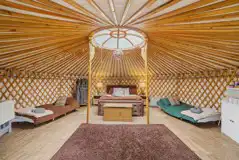 Luxury insulated yurt (sleeps 2-6) interior