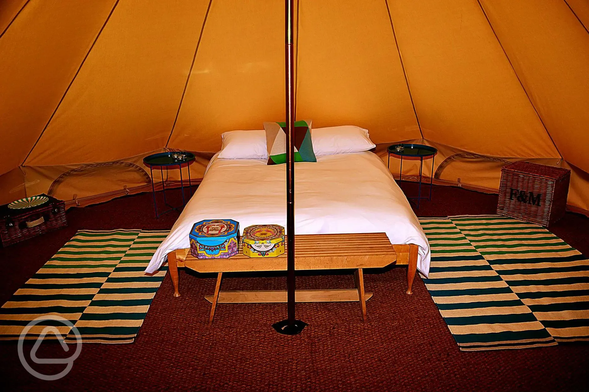 Val the bell tent interior