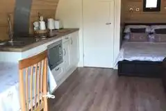 Ensuite glamping pod interior Ensuite glamping pod interior
