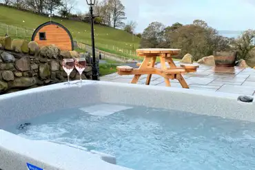 View of Three Streams Glamping from hot tub