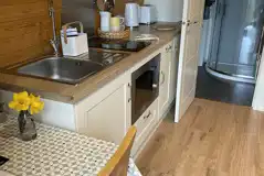 Ensuite glamping pod equipped kitchenette and ensuite Ensuite glamping pod equipped kitchenette and ensuite