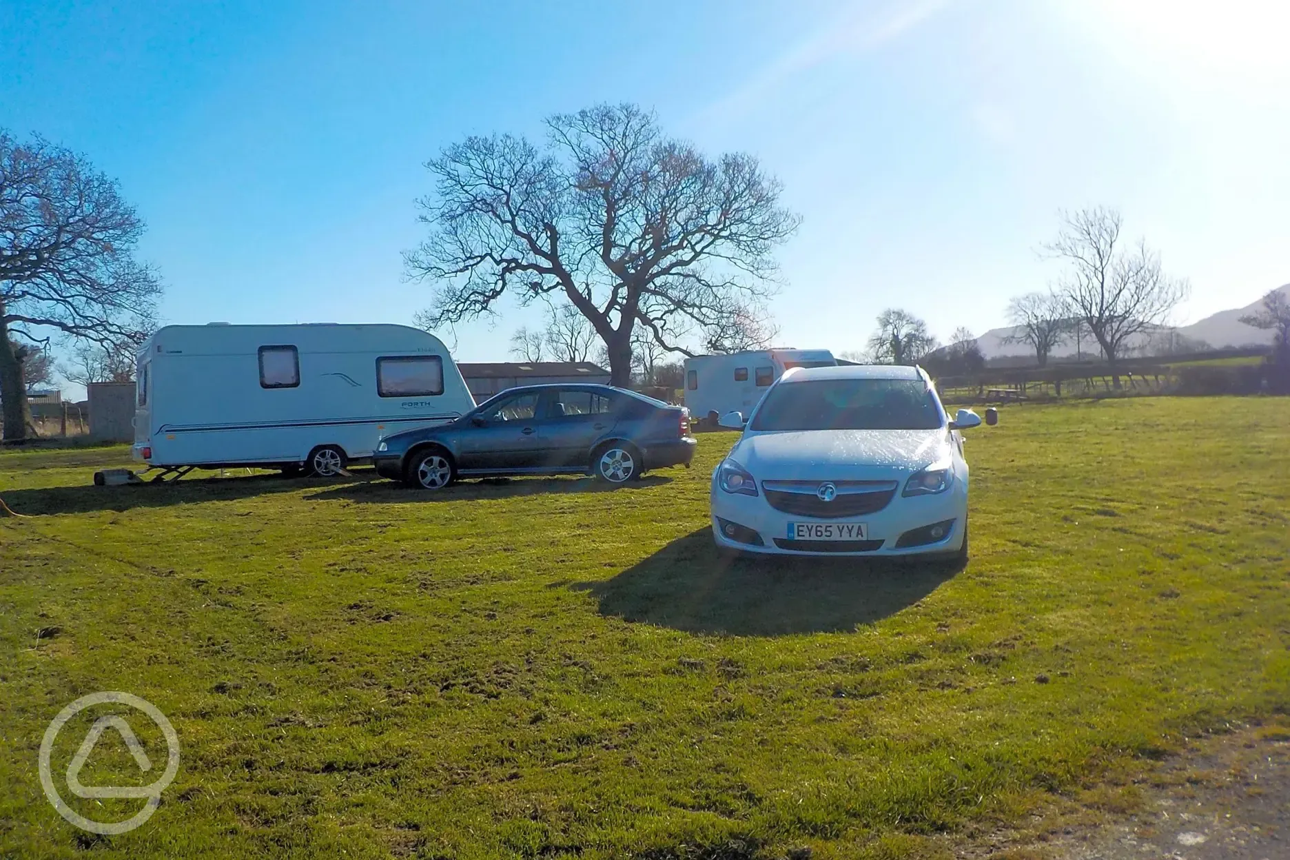 Hardstanding and grass pitches 