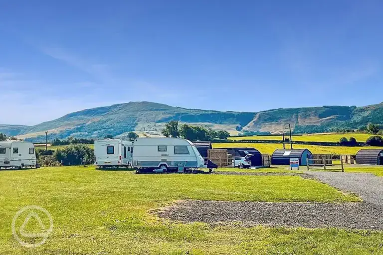 Hardstanding and grass pitches 